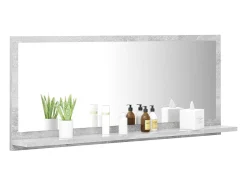 Espejo de baño madera contrachapada hormigón 90x10,5x37 cm ES755948 Gris Discount