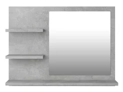 Discount Espejo de baño madera contrachapada hormigón 60x10,5x45 cm ES274293 Gris