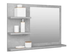 Discount Espejo de baño madera contrachapada hormigón 60x10,5x45 cm ES274293 Gris