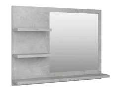 Discount Espejo de baño madera contrachapada hormigón 60x10,5x45 cm ES274293 Gris