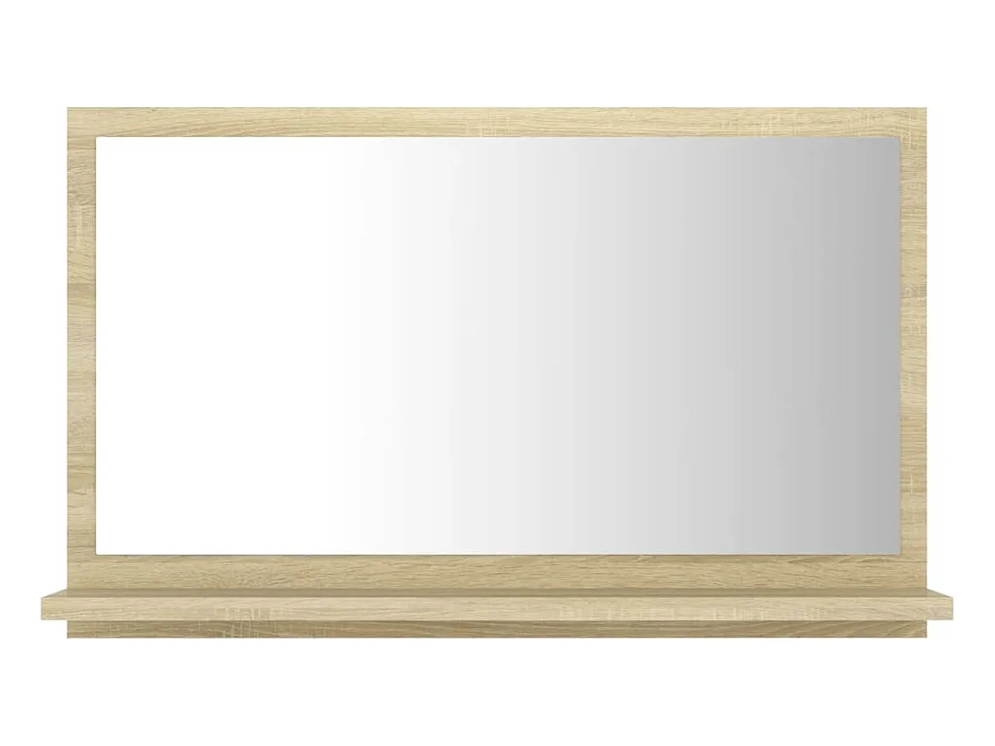 Online Espejo de baño madera contrachapada color roble 60x10,5x37 cm ES234679 Marru00f3n