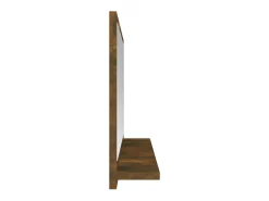 Espejo-Espejo de baño madera contrachapada roble ahumado 40x10,5x37 cm ES981162 Marru00f3n
