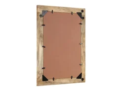 Best Espejo de baño madera maciza de acacia y vidrio 50x70x2,5 cm ES675940 Marru00f3n
