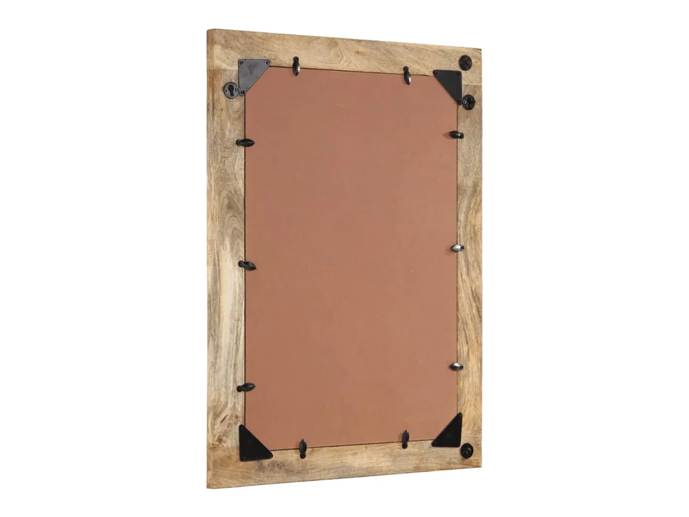 Best Espejo de baño madera maciza de acacia y vidrio 50x70x2,5 cm ES675940 Marru00f3n