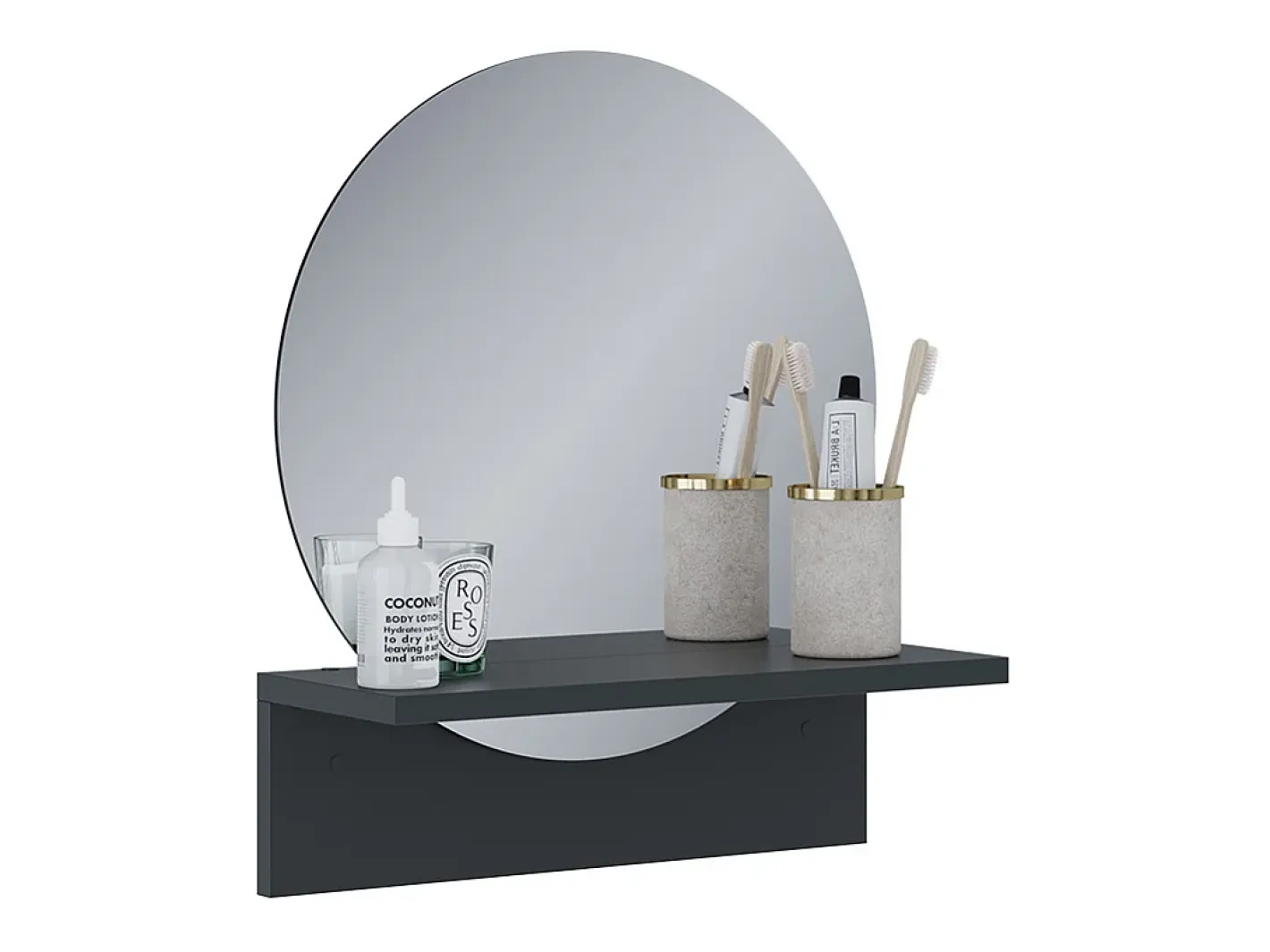 Vicco Espejo de baño 40x15x47.5 elyra Negro Outlet