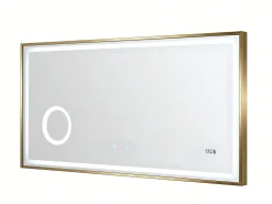 OZAIA Espejo de baño rectangular - 120 x 60 cm - AITANA Dorado Best