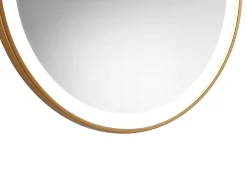 Outlet OZAIA Espejo de baño redondo luces led NUMEA 60x3.5x60 cm Dorado