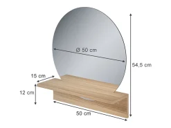 Vicco Espejo de baño roble dorado 50x15x54.5 elyra Color natural oscuro Discount