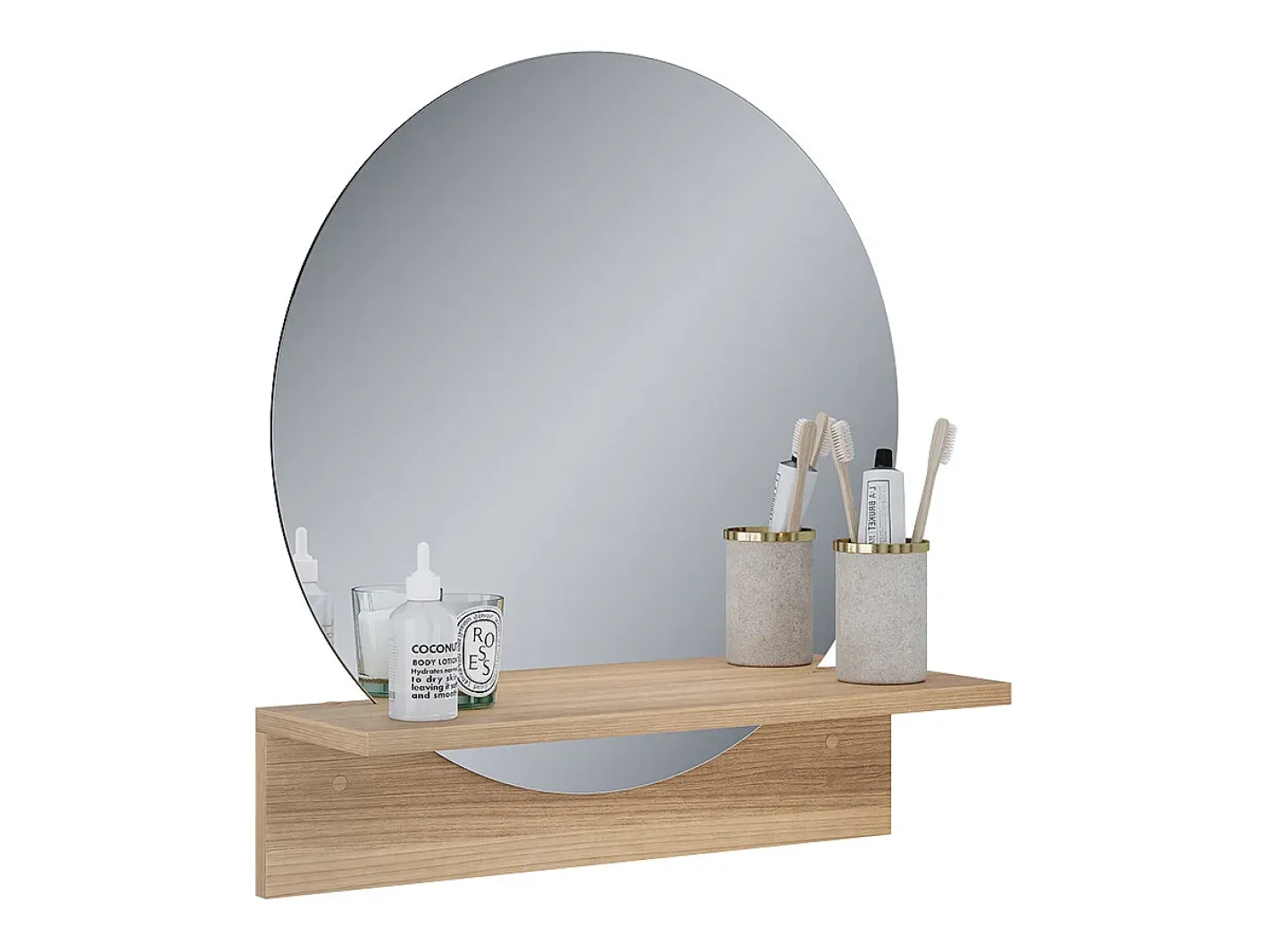 Vicco Espejo de baño roble dorado 50x15x54.5 elyra Color natural oscuro Discount