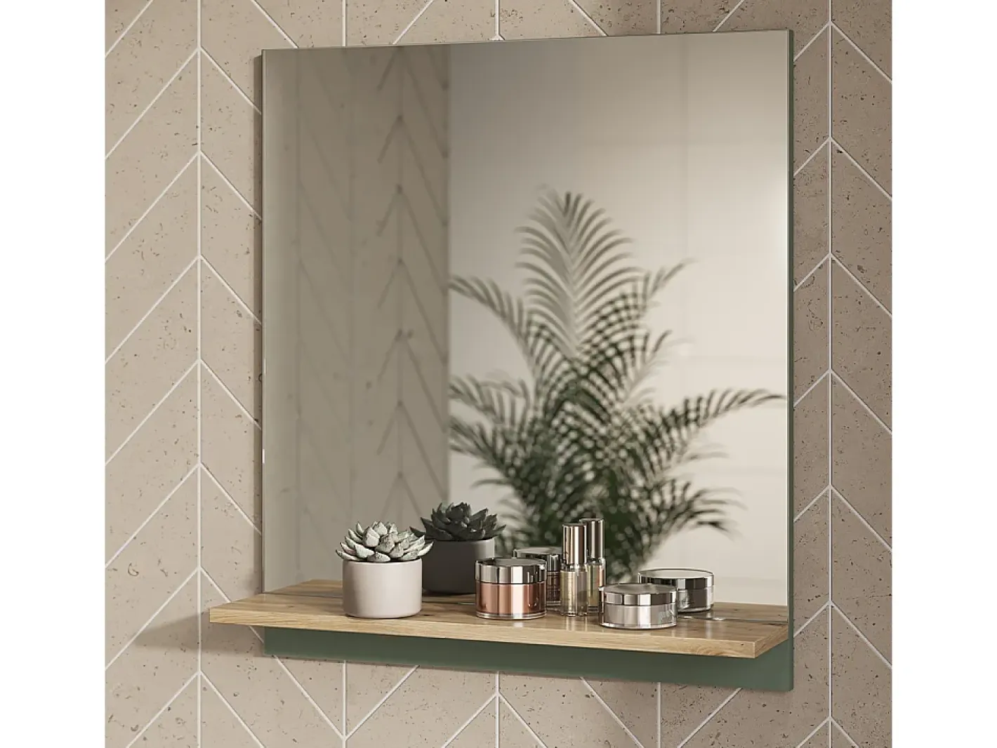 Discount Vicco Espejo de baño /artesano 60x14x67 marelle Verde