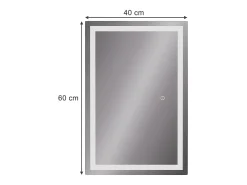 Vicco Espejo-Espejo de baño vidrio 60x40x2.8 miral Transparente