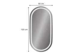 Vicco Espejo de baño vidrio 100x50x2.8 miral Transparente New