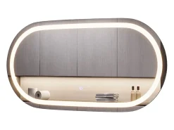 Vicco Espejo de baño vidrio 100x50x2.8 miral Transparente New