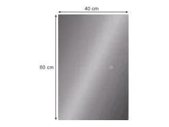 Vicco Espejo-Espejo de baño vidrio 60x40x2.8 miral Transparente