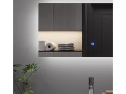 New Vicco Espejo de baño vidrio 80x40x2.8 miral Transparente