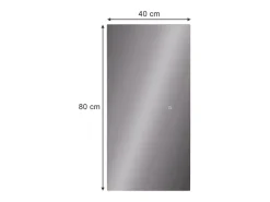 New Vicco Espejo de baño vidrio 80x40x2.8 miral Transparente