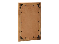 Espejo-Espejo de baño 50x70x2,5 cm madera maciza de mango y cristal Marru00f3n