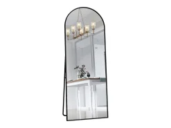 Espejo de cuerpo entero 162 x 53 cm, espejo de pie, espejo de pared grande, espejo de tocador de pie para dormitorio, salón, Negro Outlet