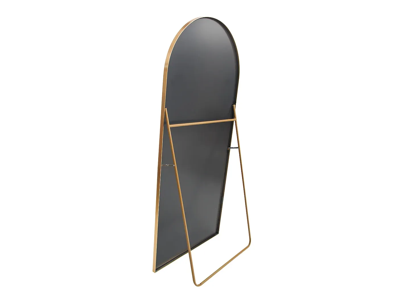 Espejo de cuerpo entero con marco fino , 180 x 80 cm, espejo grande de pie, para dormitorio, vestidor y espejo de pared. Dorado
