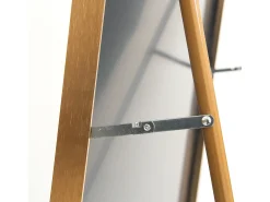 Espejo de cuerpo entero con marco fino , 180 x 80 cm, espejo grande de pie, para dormitorio, vestidor y espejo de pared. Dorado