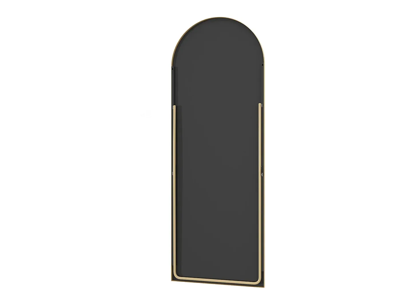 Espejo de cuerpo entero con marco fino , 180 x 80 cm, espejo grande de pie, para dormitorio, vestidor y espejo de pared. Dorado