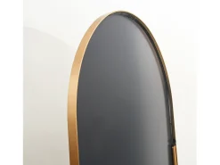 Espejo de cuerpo entero con marco fino , 180 x 80 cm, espejo grande de pie, para dormitorio, vestidor y espejo de pared. Dorado