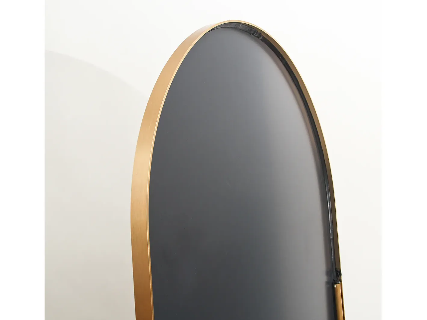 Espejo de cuerpo entero con marco fino , 180 x 80 cm, espejo grande de pie, para dormitorio, vestidor y espejo de pared. Dorado