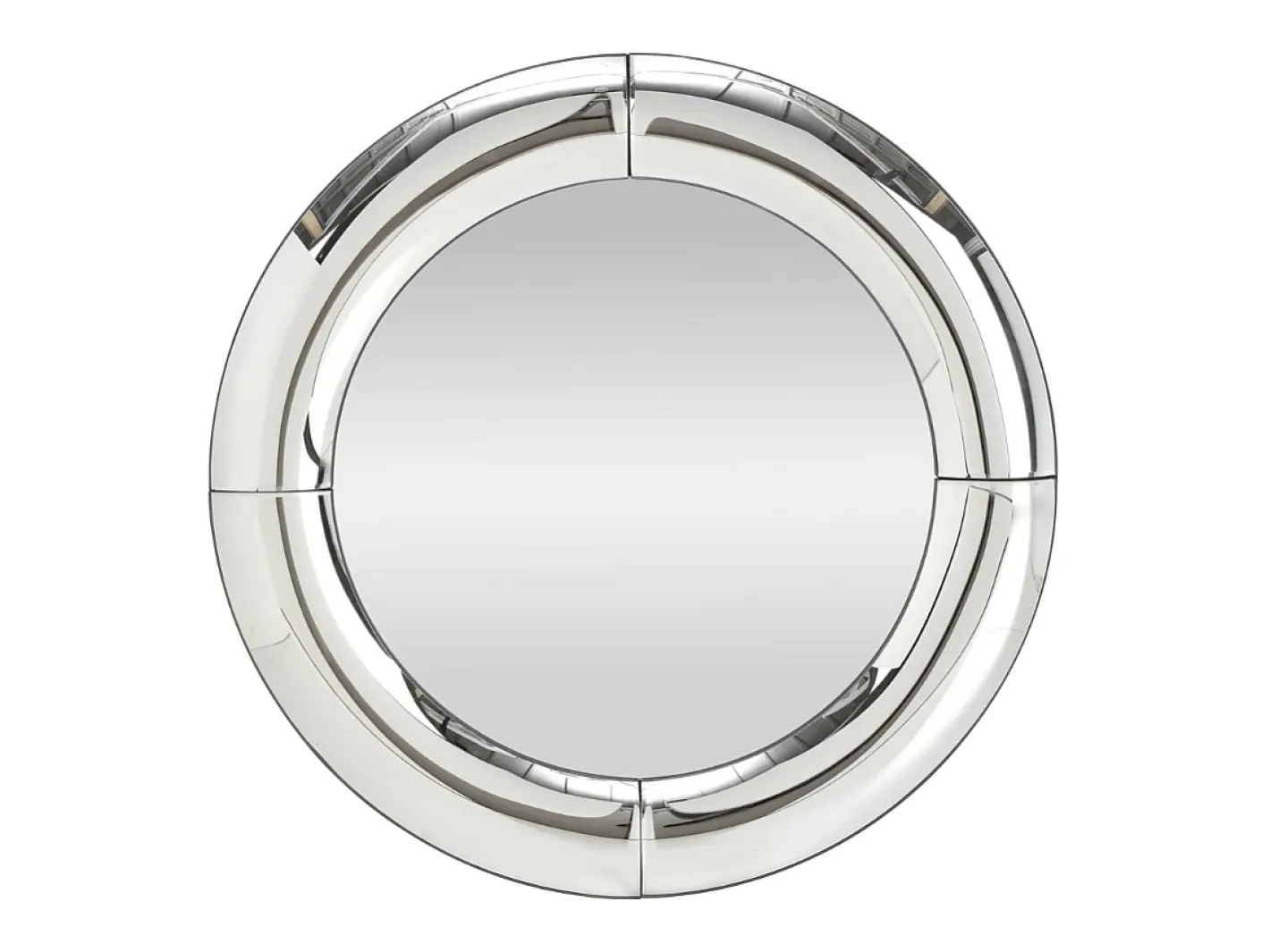 MSO Espejo de diseño redondo 80cm Luni Plateado Hot