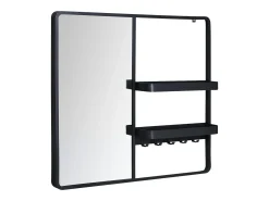 Espejo De Pared|Espejo-Espejo de entrada metálico WILKO Negro