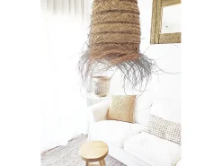DECOWOOD Espejo de esparto de 63x97cm - GEMA - Beige Sale