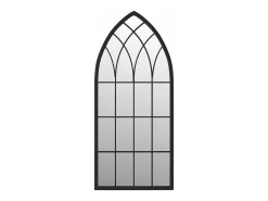 Espejo de jardín hierro para exterior 70x30 cm ES578232 Negro Outlet