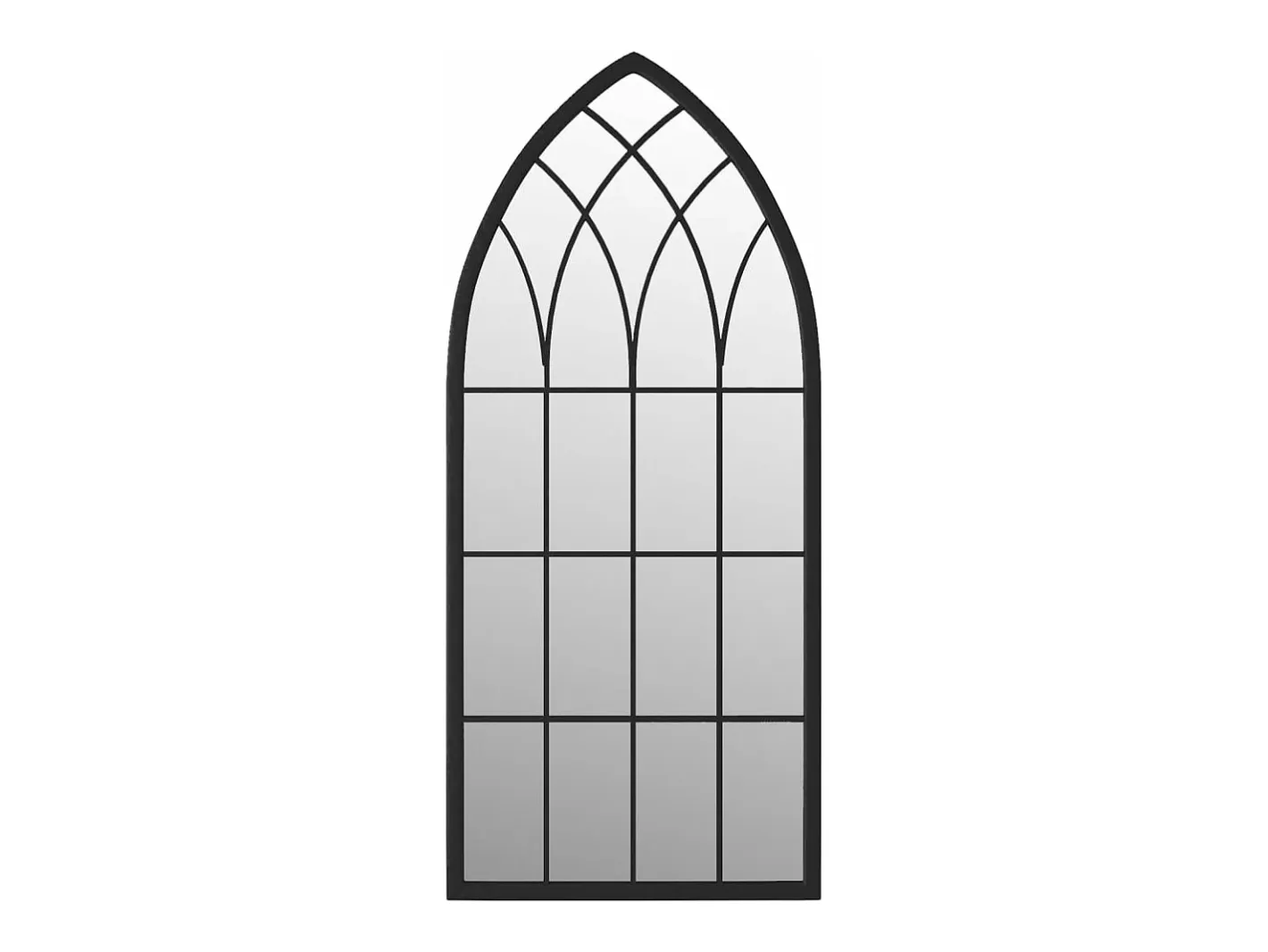 Espejo de jardín hierro para exterior 70x30 cm ES578232 Negro Outlet