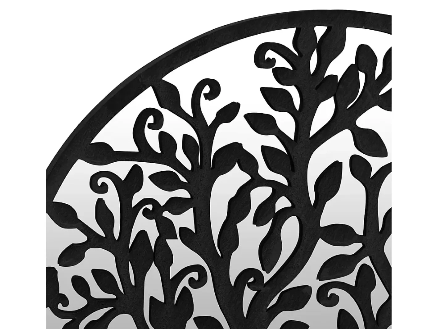 Espejo de jardín redondo hierro uso exterior 40x2,5 cm ES837908 Negro