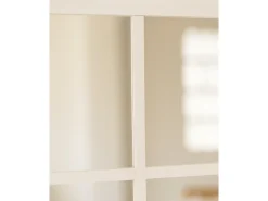 Best DECOWOOD Espejo de madera color de 90x90cm - LISBOA - Blanco