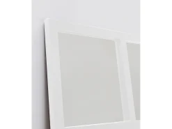 Best DECOWOOD Espejo de madera color de 90x90cm - LISBOA - Blanco