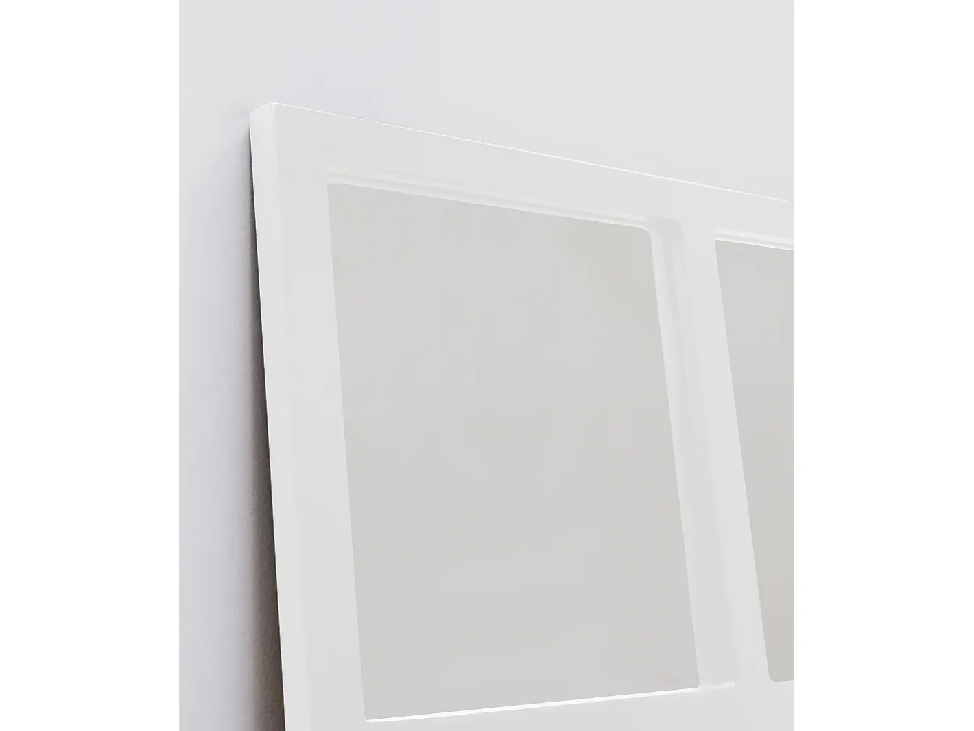 Best DECOWOOD Espejo de madera color de 90x90cm - LISBOA - Blanco