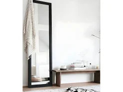 DECOWOOD Espejo De Pared|Espejo-Espejo de madera color de 49x149cm - NÜI BOLD - Negro