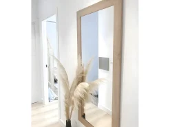Online DECOWOOD Espejo de madera color roble oscuro de 70x150cm - TERRA - Marru00f3n