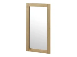 Espejo De Pared|Espejo-Espejo de madera de abedul natural Marru00f3n