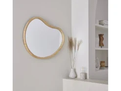 Sweeek Espejo-Espejo de madera de abeto decorativo de pared, 85cm natural Color natural claro