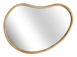 Sweeek Espejo-Espejo de madera de abeto decorativo de pared, 85cm natural Color natural claro