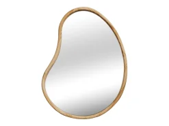 Sweeek Espejo-Espejo de madera de abeto decorativo de pared, 65cm natural Color natural claro