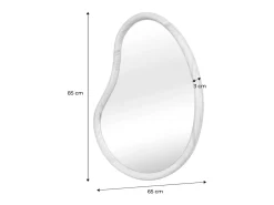 Discount Sweeek Espejo de madera de abeto decorativo de pared, 85cm nogal Color natural oscuro