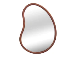 Discount Sweeek Espejo de madera de abeto decorativo de pared, 85cm nogal Color natural oscuro