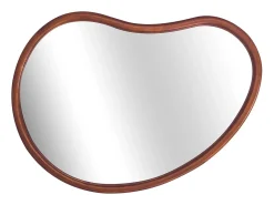 Discount Sweeek Espejo de madera de abeto decorativo de pared, 85cm nogal Color natural oscuro