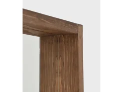 DECOWOOD Espejo de madera maciza tono roble oscuro de 160x60cm - WALLS - Marru00f3n Discount