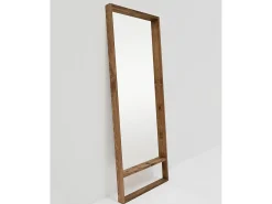 DECOWOOD Espejo De Pared|Espejo-Espejo de madera maciza tono roble oscuro de 160x80cm - WALLS - Marru00f3n