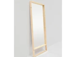 DECOWOOD Espejo de madera maciza tono natural de 160x80cm - WALLS - Beige