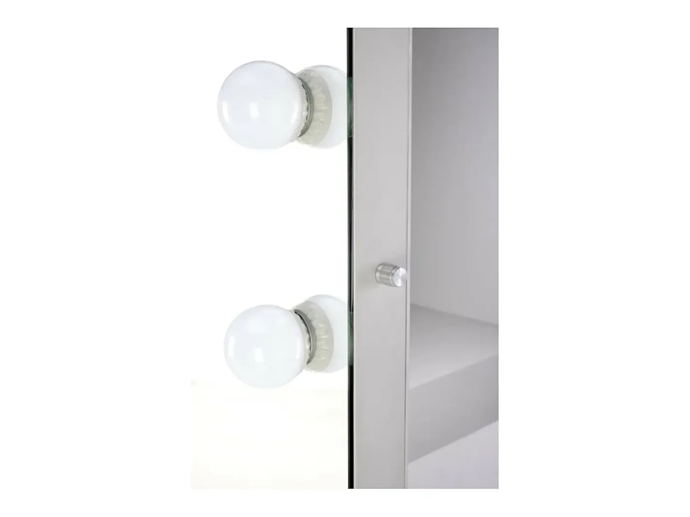 MSO Espejo de mesa con bombillas Led - 170 x 87 cm - Luxy Blanco Sale