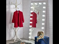 MSO Espejo de mesa con bombillas Led - 170 x 87 cm - Luxy Blanco Sale